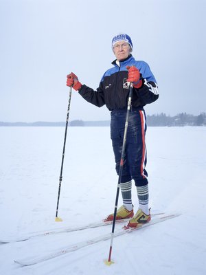Veikko Hakulinen oli ikämiehenäkin kisakunnossa.