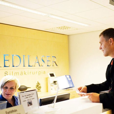 Medilaserin vastaanotolla Risto Laitilaa hieman j&auml;nnitt&auml;&auml;.