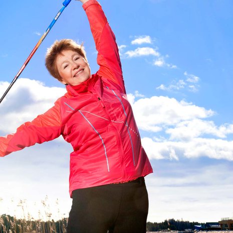 Espoolainen Leena Lahti sai personal trainerilta apua liikkumiseensa.