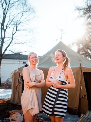 Helsinki Sauna Dayn osallistujia maaliskuussa 2016.