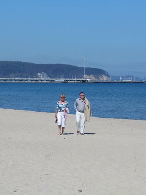 Sopotin hiekkarannalla riittää tilaa.