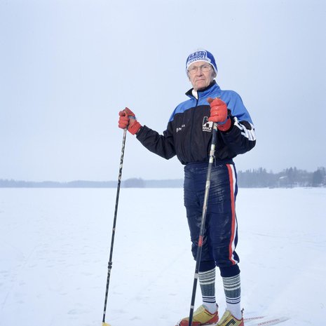 Veikko Hakulinen oli ikämiehenäkin kisakunnossa.