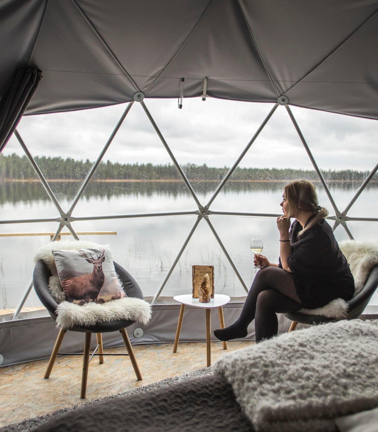 Domen lämmössä kelpaa seurailla järven elämää.