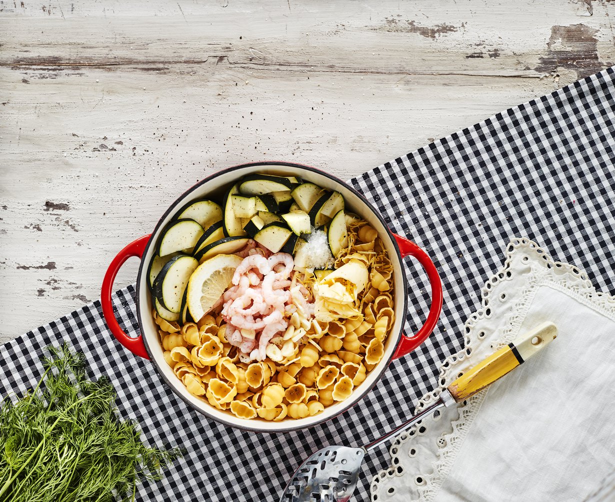 Vinkki! Pudottele katka-ravut sekaan vasta lopuksi, jotta ne eivät sitkisty.