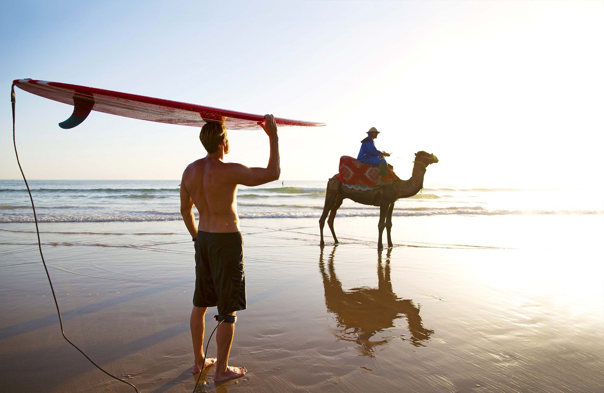 Marokon länsirannikolla sijaitseva Taghazout on surffareiden suosiossa.
