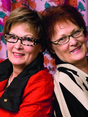 Siltalan siskokset syntyivät 28.2.1942 Kouvolassa. Leea Hiltunen (vas.) ja Leena Rauhala. 