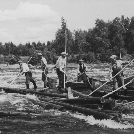 Kuva on elokuvasta Tukkijoella tapahtuu, 1950.