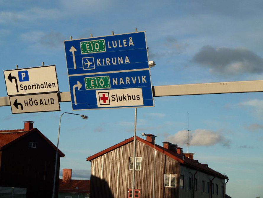 Kiiruna sijaitsee 145 kilometri&auml; napapiirilt&auml; pohjoiseen.