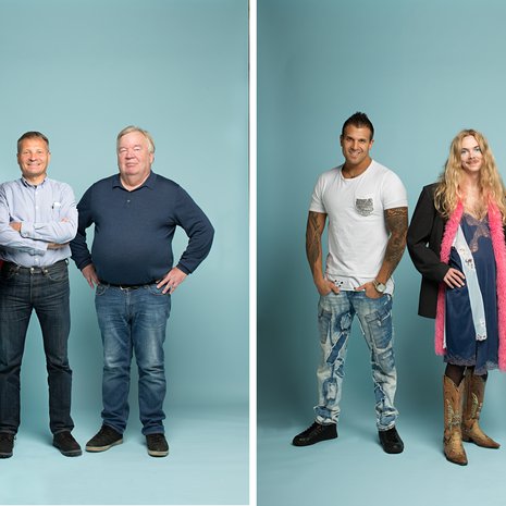 Martti, Jukka, Martti, Janne, Wille ja Tuomas. Arvaatko, kuka on kenenkin lapsi?