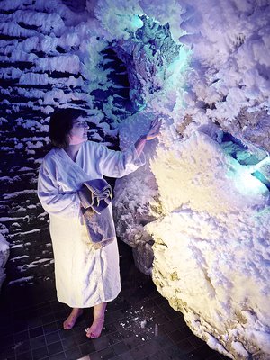 Viking Gracen huurresauna oli erikoinen elämys Ulla Giustille.