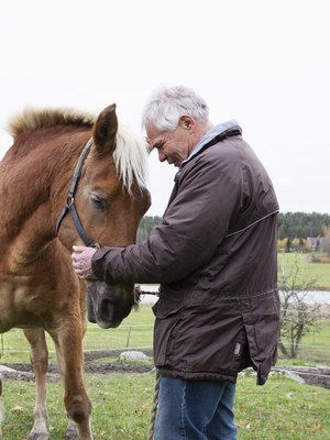 Heikin ja Nupun yhteinen taival on kestänyt 10 vuotta. Päivittäinen Nupun liikuttaminen on seikkailu, yhdessä mennään Nupun päivän kuntoa ja mielialaa kuunnellen. Kuvauspäivänä Nuppu oli niin vauhdikas, että lähti seikkailemaan heti kun Heikki sai jalkansa satulan yli.